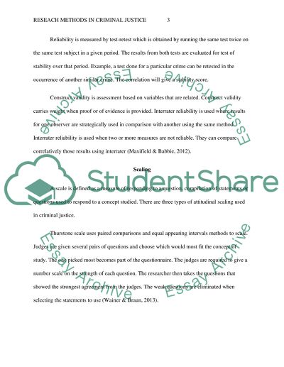 Research Methods in Criminal Justice