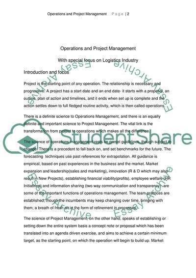 Difference between Operations and Project Management