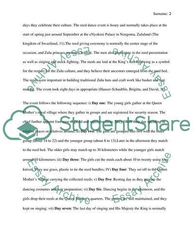 Relevance of the Reed Dance Ritual in the 21st Century