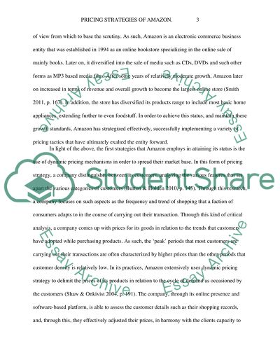 Pricing Strategies of Amazon