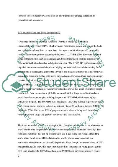 Comparative Study of HIV/AIDS Education and Awareness in Sierra Leone