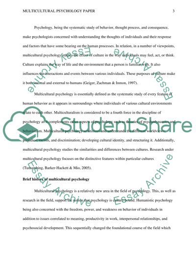 Multicultural psychology example Multicultural psychology example image