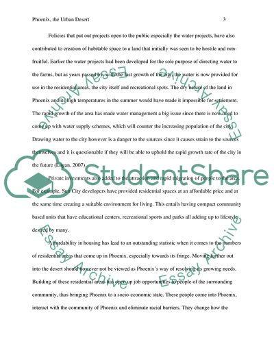 Phoenix, the Urban Desert