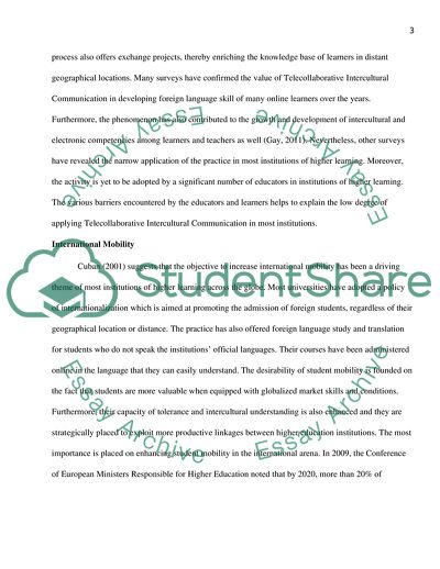Telecollaborative Intercultural Communication
