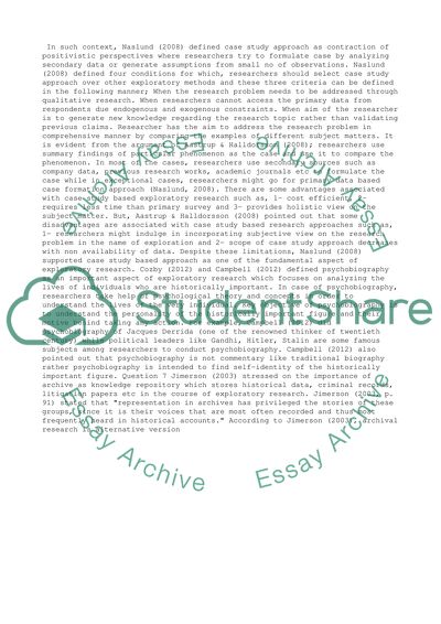 Analysis of the Choice of Research Methodology