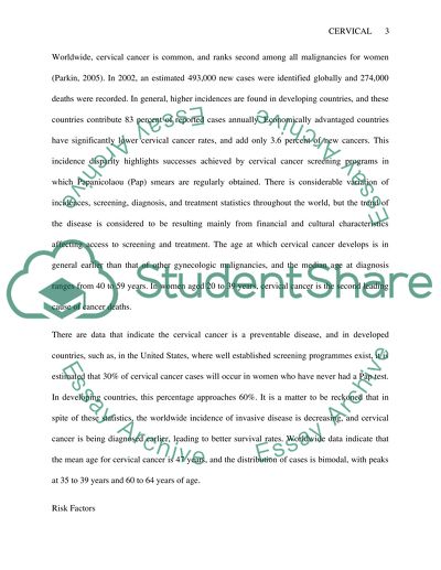 Cervical Cancer and the Human Papilloma Virus