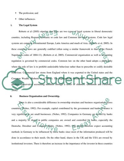 The Institutional and Cultural Influences on Accounting