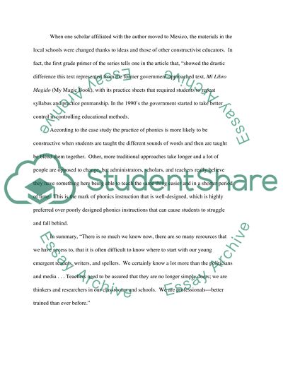 The History of Literacy instruction in Spanish and in English