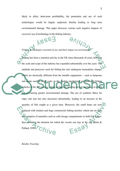 Food Sustainability the Environmental Impact of Modern Fishing Technology and Its Consequences