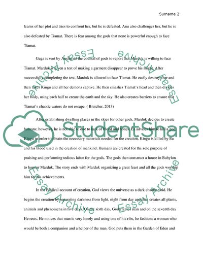 Babylonian and the Biblical Creation Stories