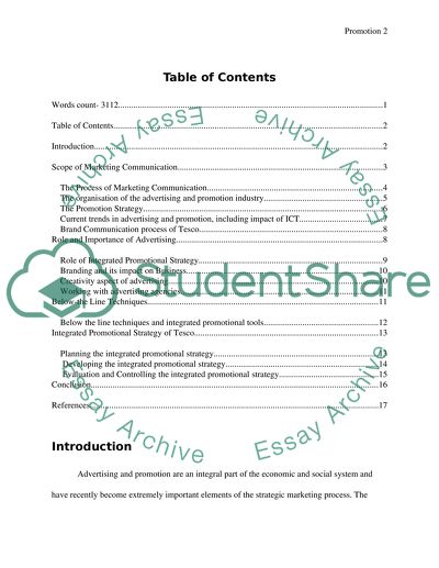 Advertising and promotion