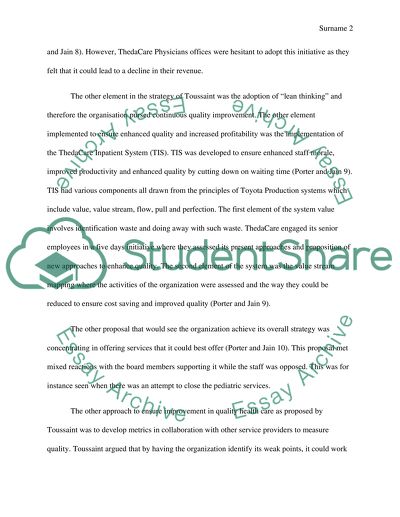 ThedaCare System Strategy