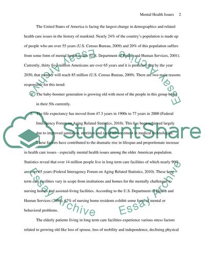 Mental Health Issues in Long-Term Care