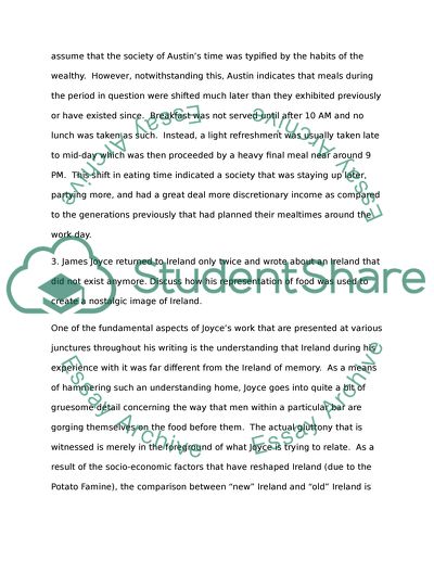 Food in literature and cinema. Questions