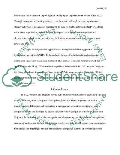 Managerial and Cost Accounting