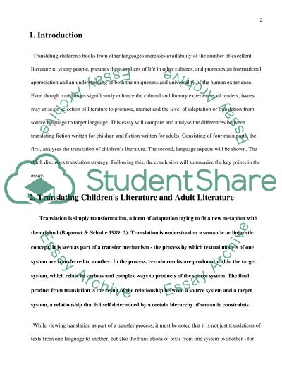 Translating childrens books