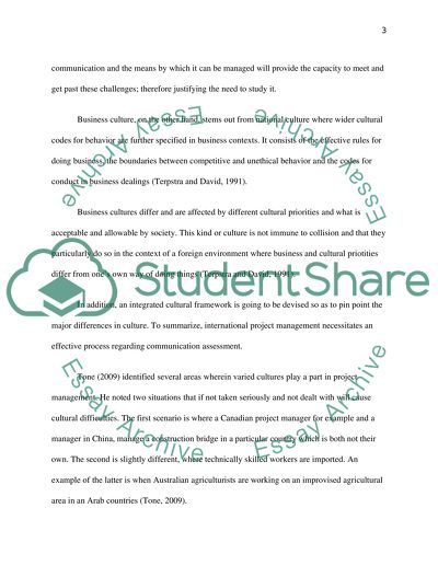 Cross-Cultural Communication in the Management