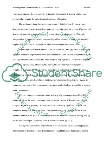 The current extended interpretation of the Commerce Clause