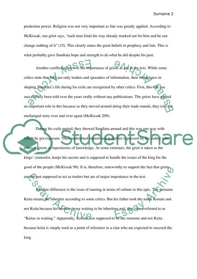 Sundiata An Epic of Old Mali