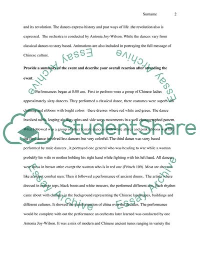 Cultural Event Report