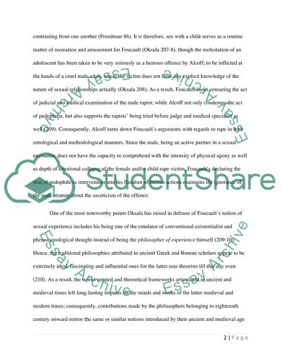 Sexual Experience: Foucault, Phenomenology, and Feminist Theory