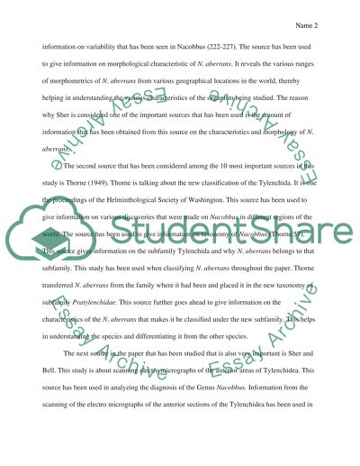 The Analysis of the Nacobbus