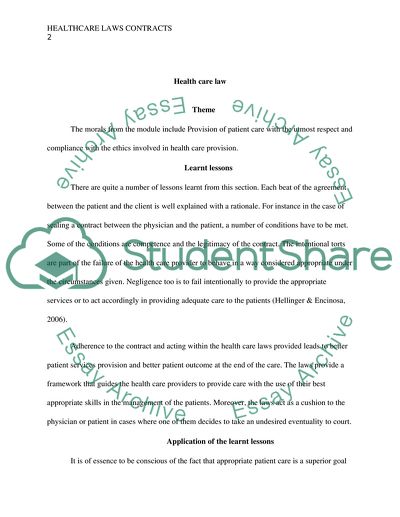 Healthcare Law Chapter 3-4 Contracts, Intentional Torts, and Negligence