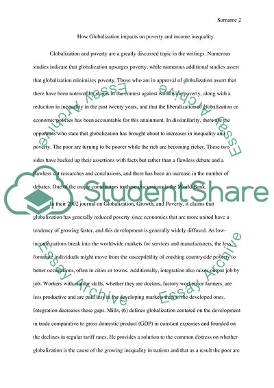 Globalization Influences Poverty And Income Inequality