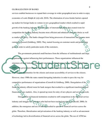 Globalization of Banks