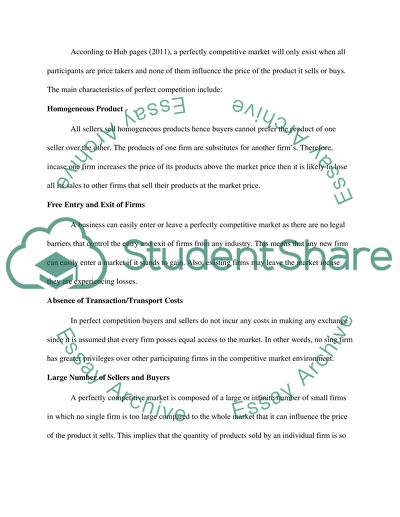 Perfect Competition/Microeconomics