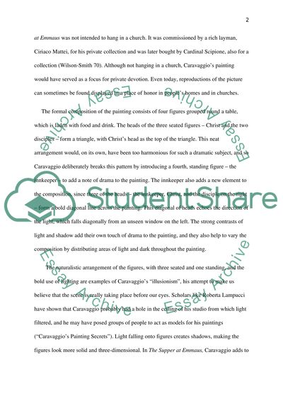 The Supper at Emmaus by Caravaggio: A Formal Analysis of the Painting