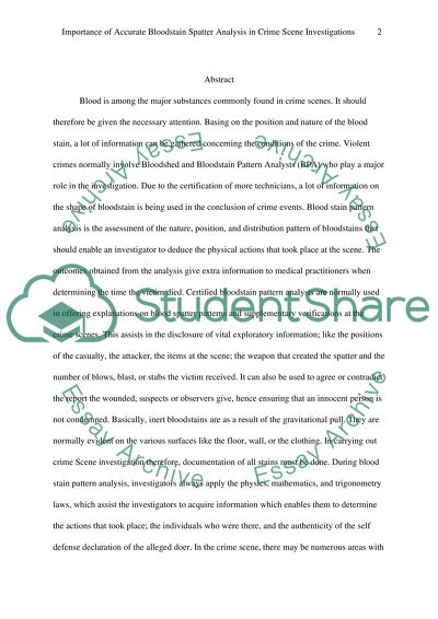 Importance of Accurate Bloodstain Spatter Analysis in Crime Scene Investigations
