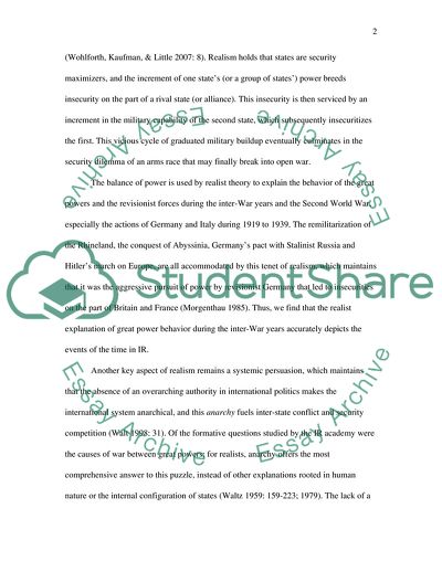 The Power of Realism Theory