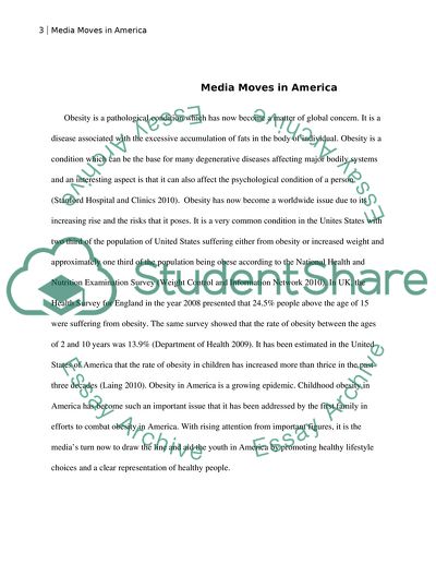 The Role of the Media in the Childhood Obesity