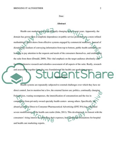 Health Care Marketing and Promotion