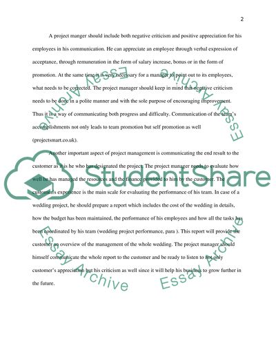 Project Planning- Human Capital