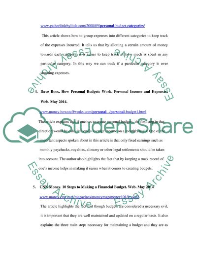 Annotated bibliography