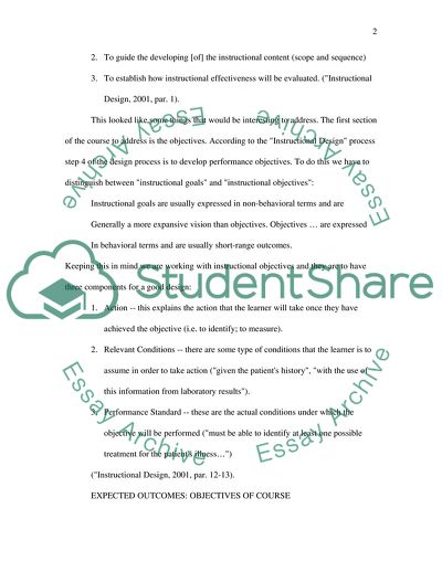 Evaluation of the Course: Teaching and Learning Strategies