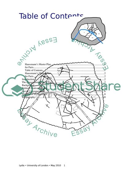 Haussmanns Master Plan for Paris