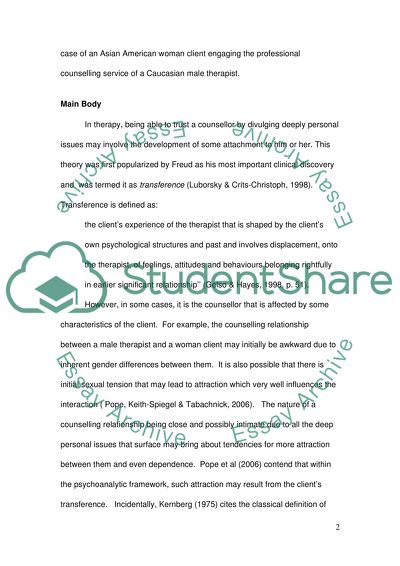 Sensitive Ethnic and Gender Issues in the Counselling Process