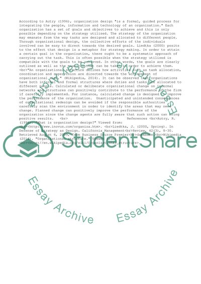 Week 7: Organizational Structure & Design Qs: