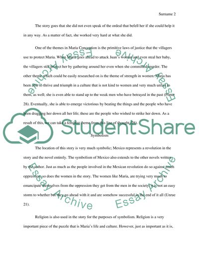 Katherine Anne Porters Maria Concepcion Related to Christian Values