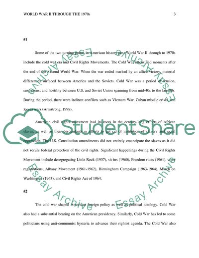 World War II Through the 1970s