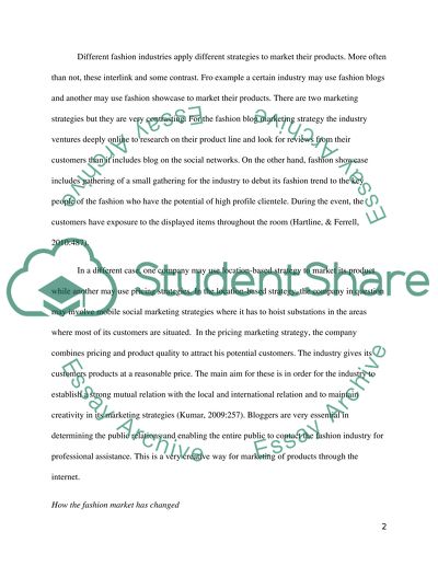 The Marketing Strategies of Fashion Brands