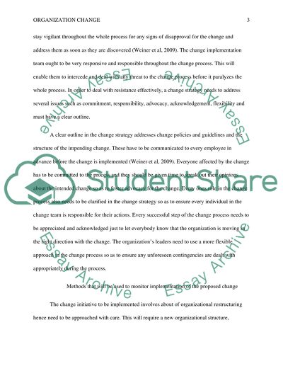 Strategies for Implementing Organization Change