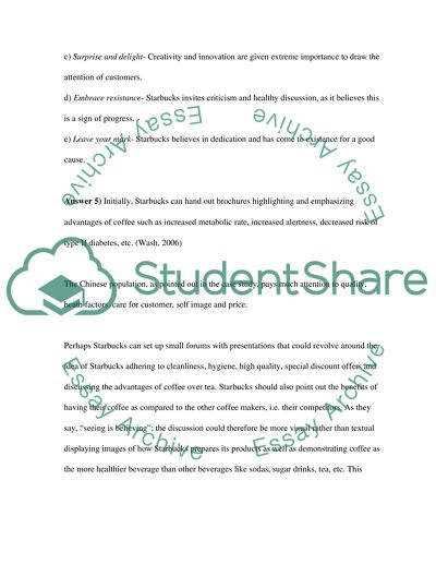 A marketing strategy to promote Starbucks