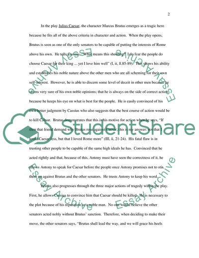 Shakespeares Theme of the Tragic Hero