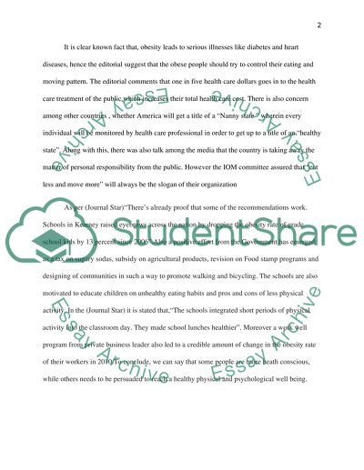 Analysis of an Editorial