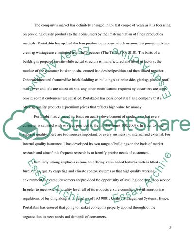 Marketing Planning on Portakabin