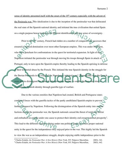 Spanish Identity during the Peninsular War